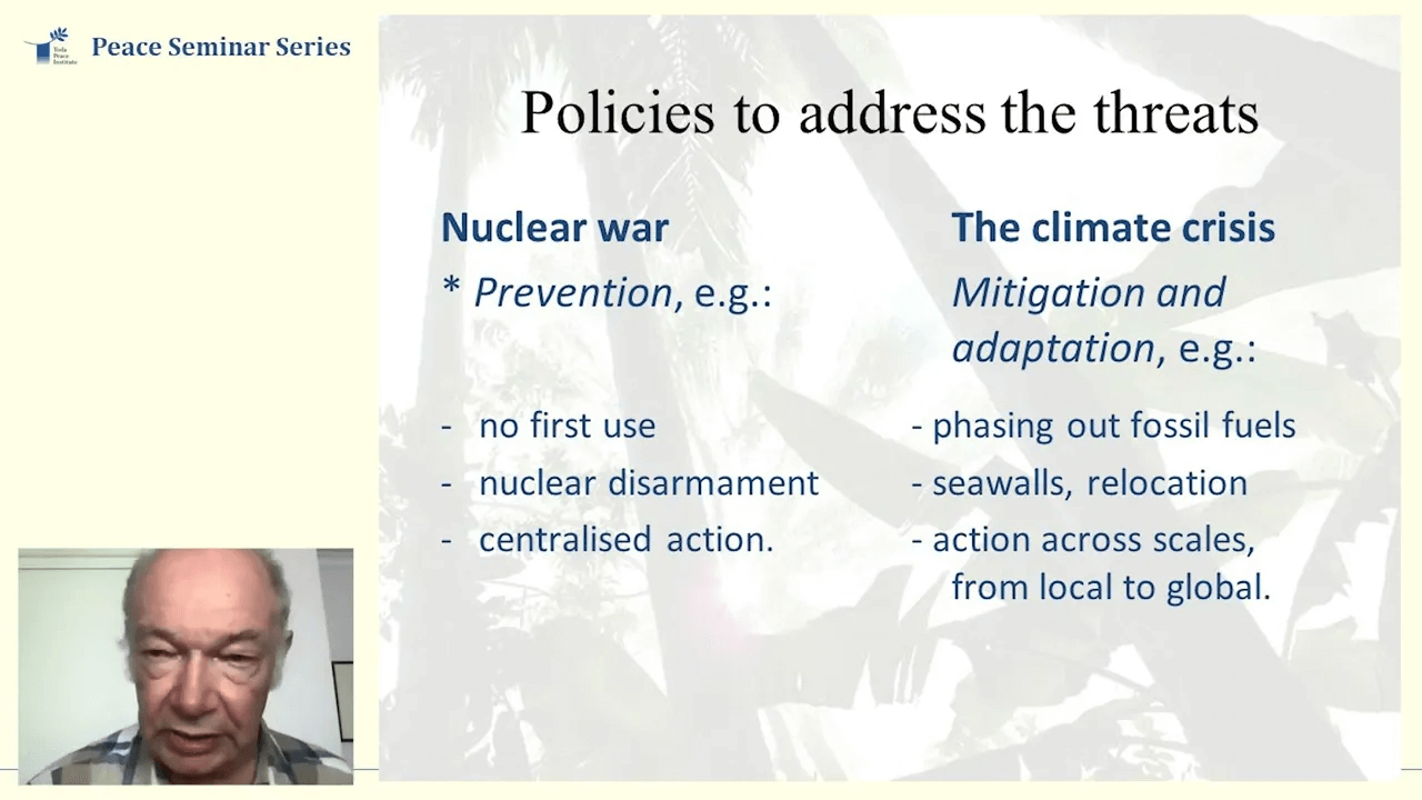 Toda Peace Institute Peace Lecture: The Climate Emergency, Conflict and Peace