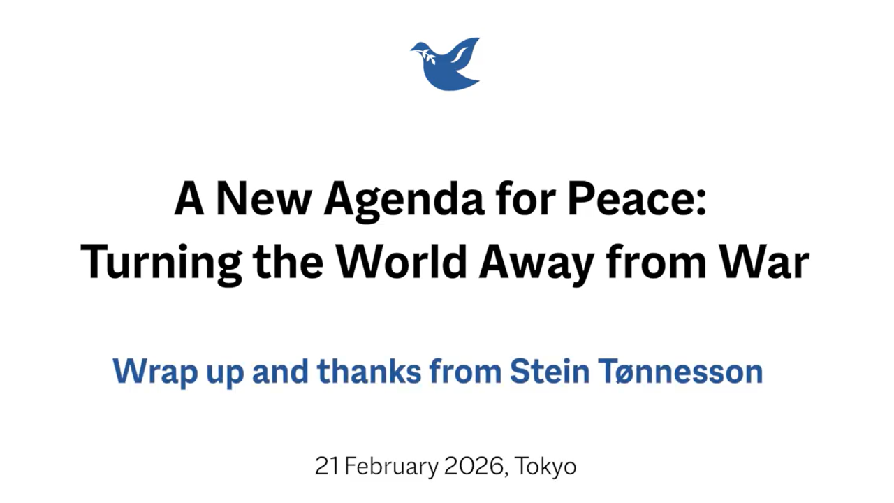 Part 8: A New Agenda for Peace – Wrap up and thanks from TPI Director Stein Tønnesson